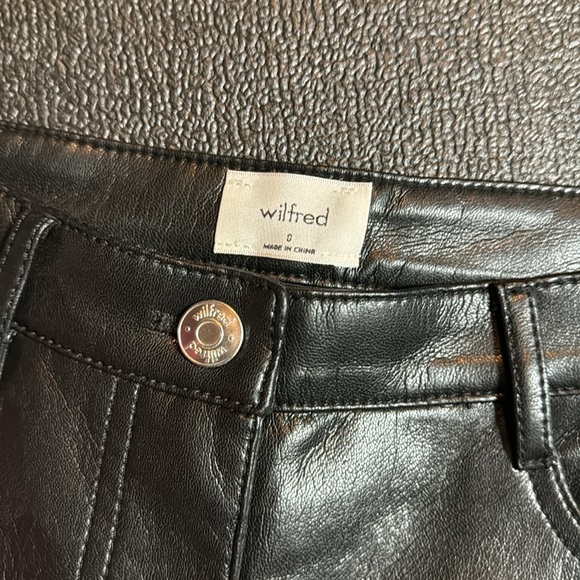 Wilfred Melina Leather Pants - Black - Size 0, Regular Length - Picture 2 of 3